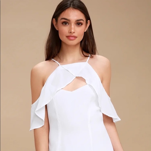 BB DAKOTA off shoulder white dress size 10 NWT - Picture 2 of 5